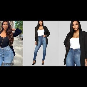 Women’s open face blazer